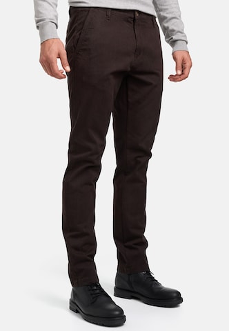 INDICODE JEANS Regular Chino trousers ' INAsher ' in Brown