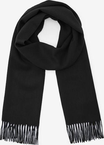 Matinique Sjaal 'Wolan' in Zwart: voorkant