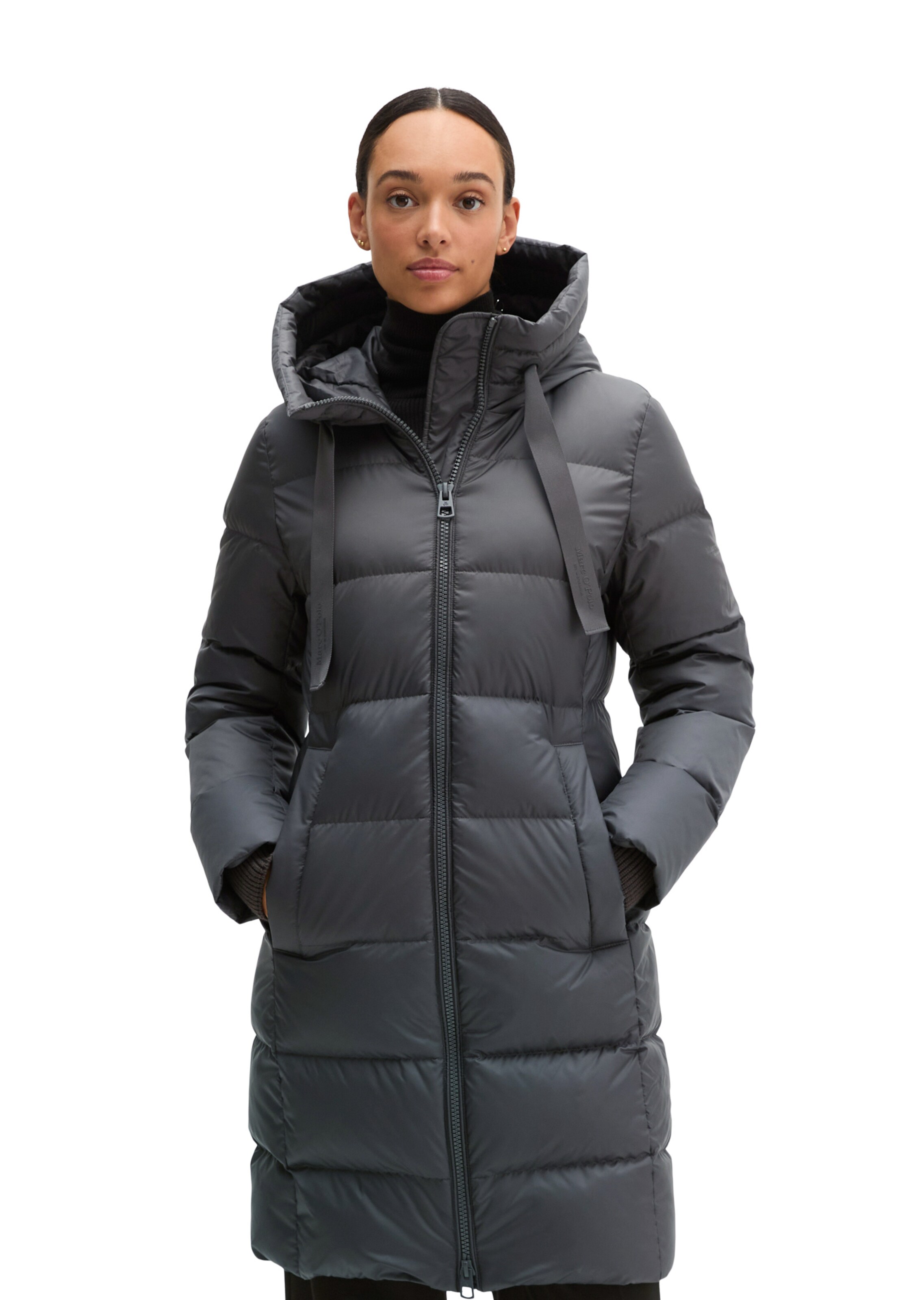 Marc O'Polo Winter Coat in Grey: front