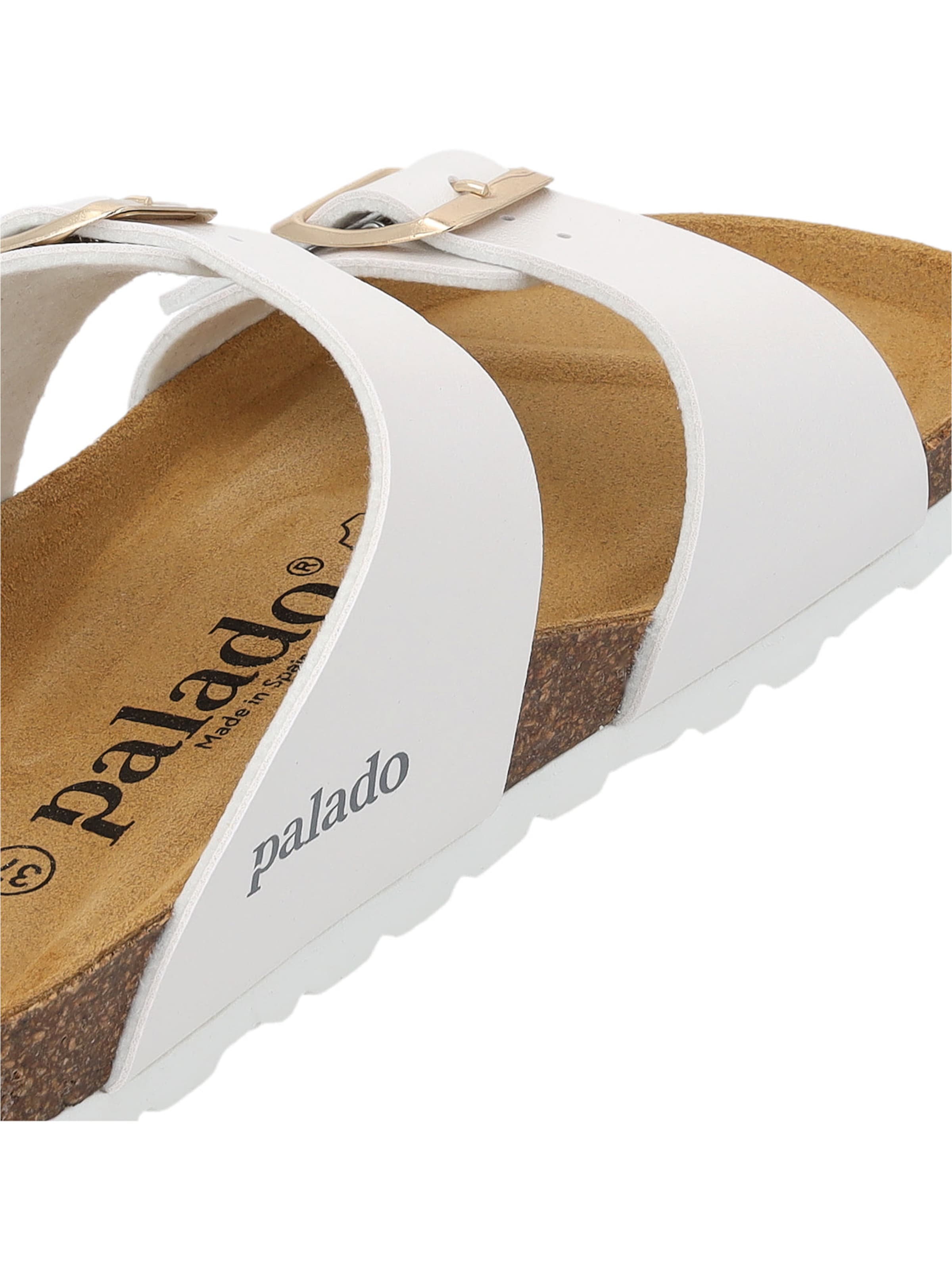 Palado - Zapatos abiertos 'Palado Samos Metallic' en blanco