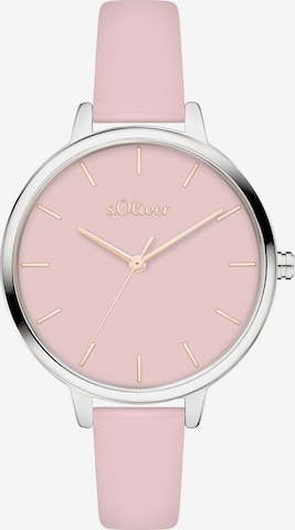 s.Oliver Analoog horloge in Roze: voorkant
