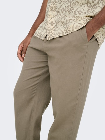 Only & Sons Regular Pleat-front trousers 'ONSLou' in Grey