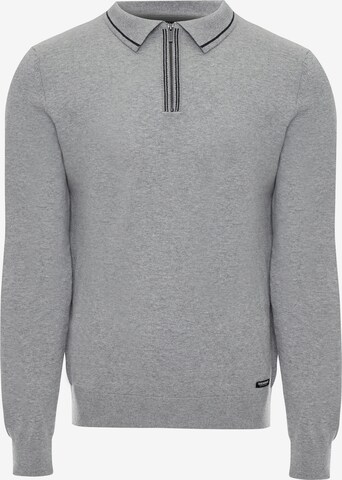 Threadbare Shirt 'Barrow' in Grau: front