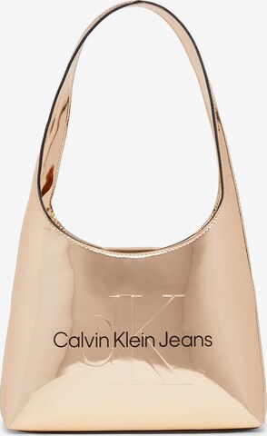 Calvin Klein Jeans Schoudertas in Goud: voorkant