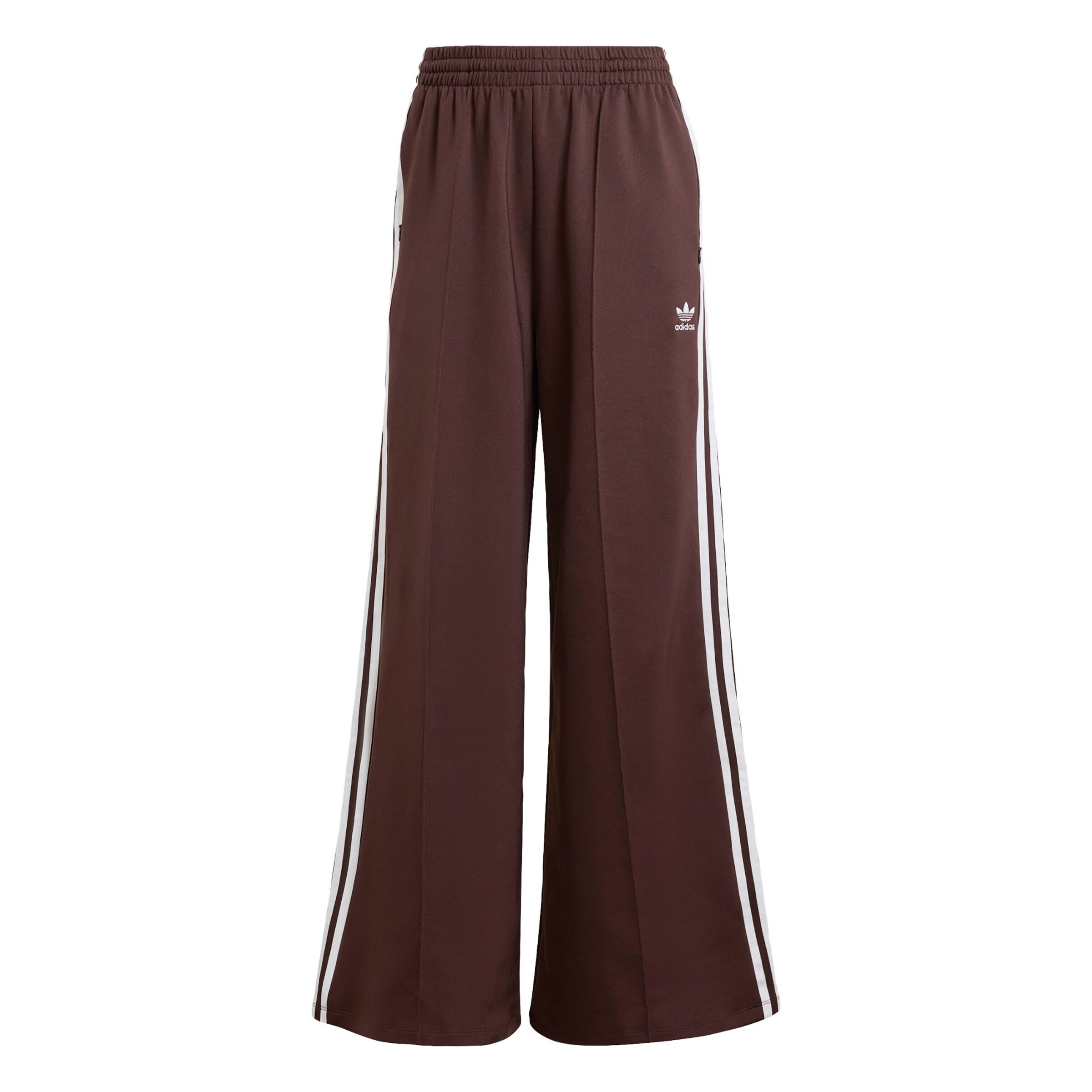 ADIDAS ORIGINALS Wide leg Pants Adicolor Classics in Chocolate ABOUT YOU