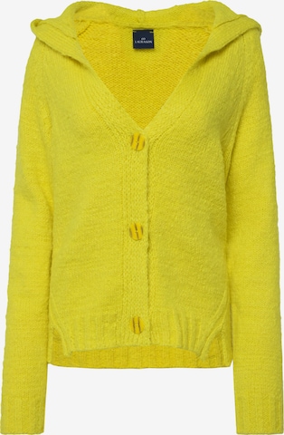 LAURASØN Knit Cardigan in Yellow: front