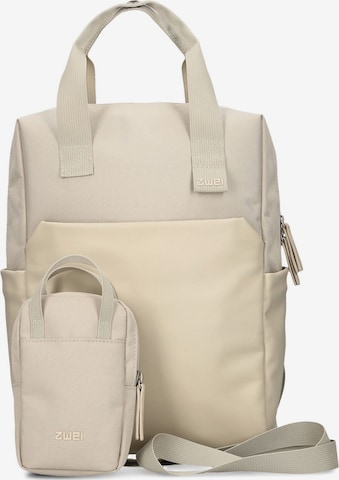 ZWEI Backpack 'Lou' in Beige: front