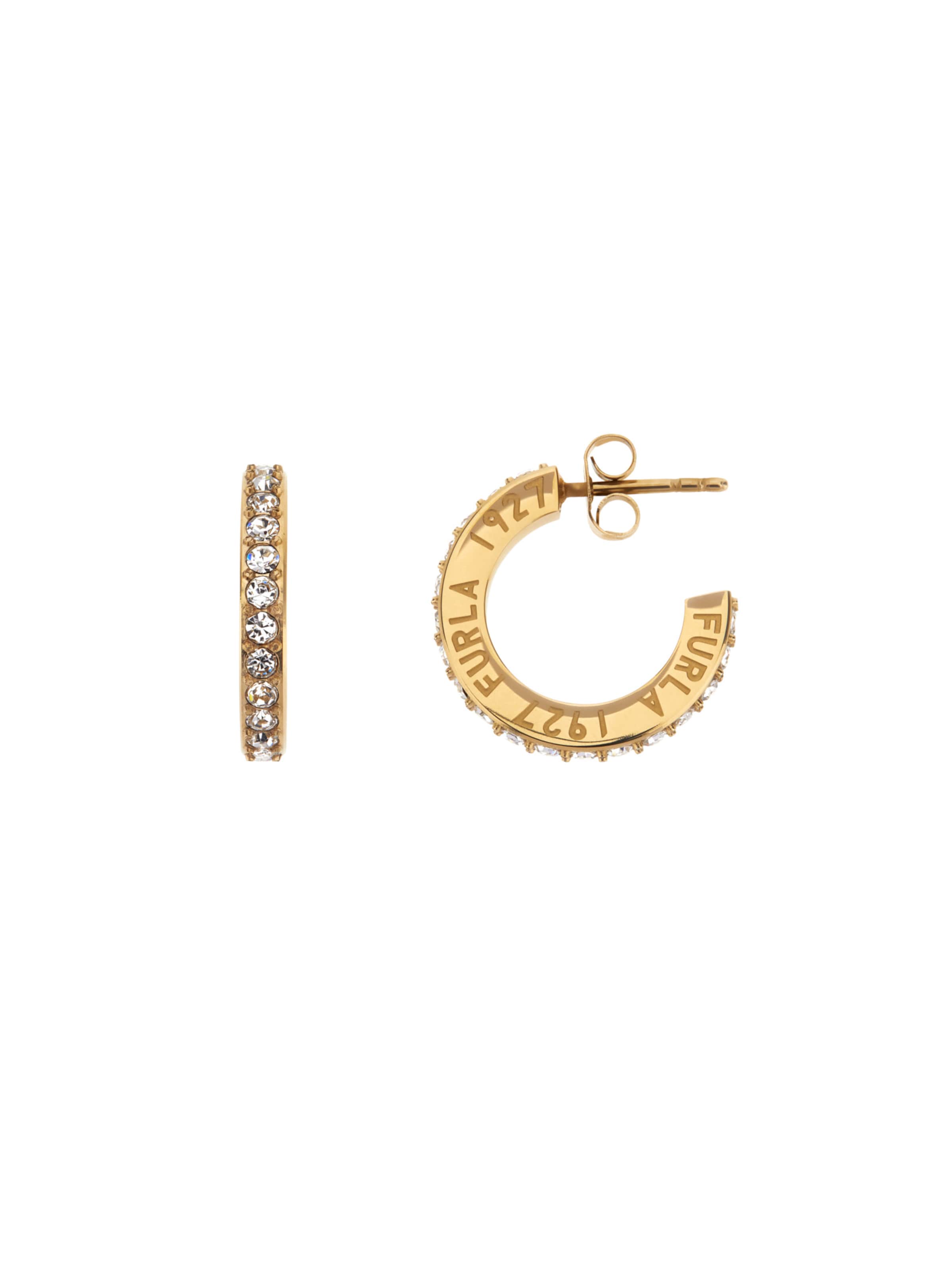 Furla Jewellery Earrings 'FURLA' in Gold: front