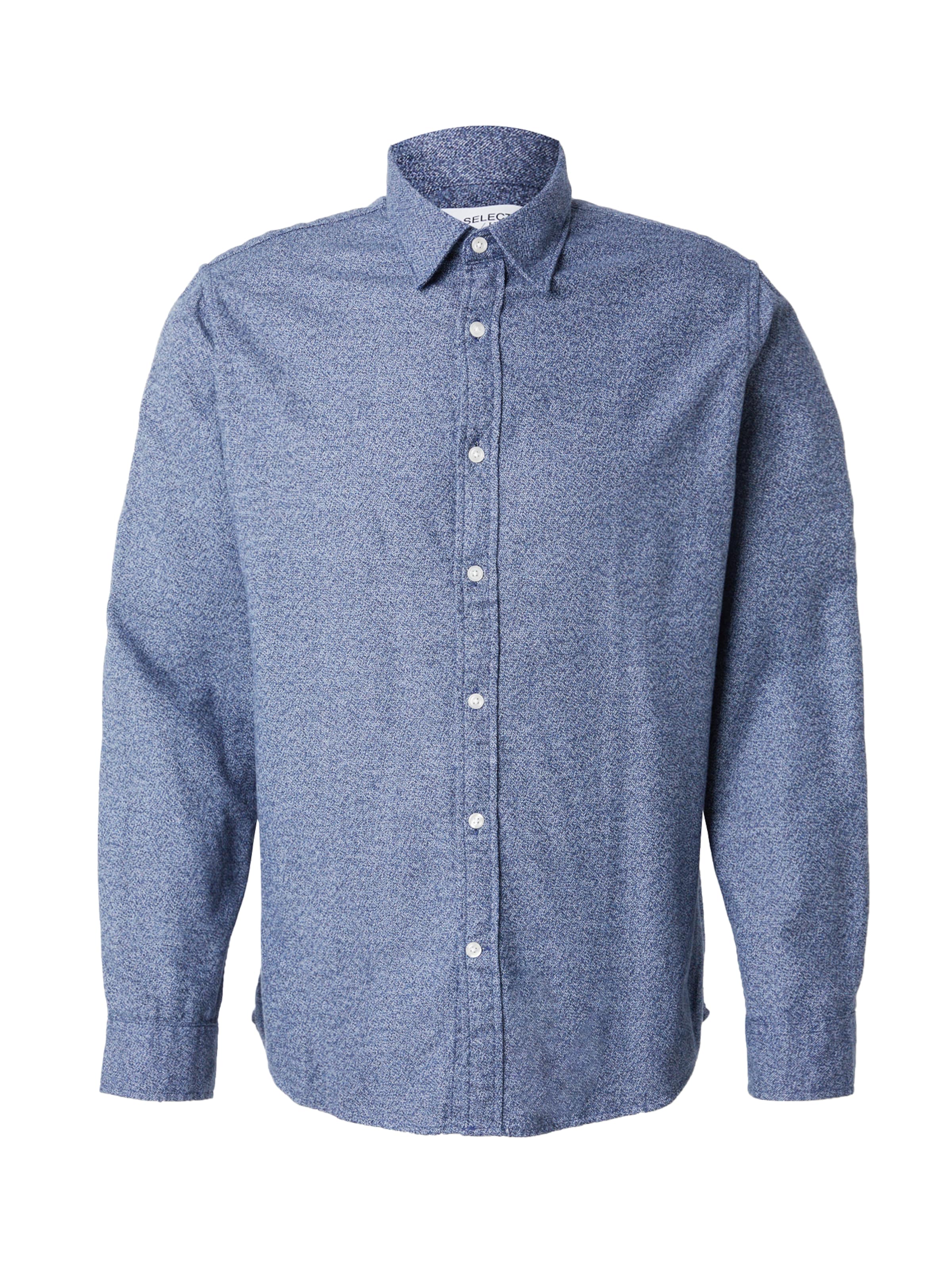 SELECTED Regular fit Button Up Shirt 'Owen' in Blue: front