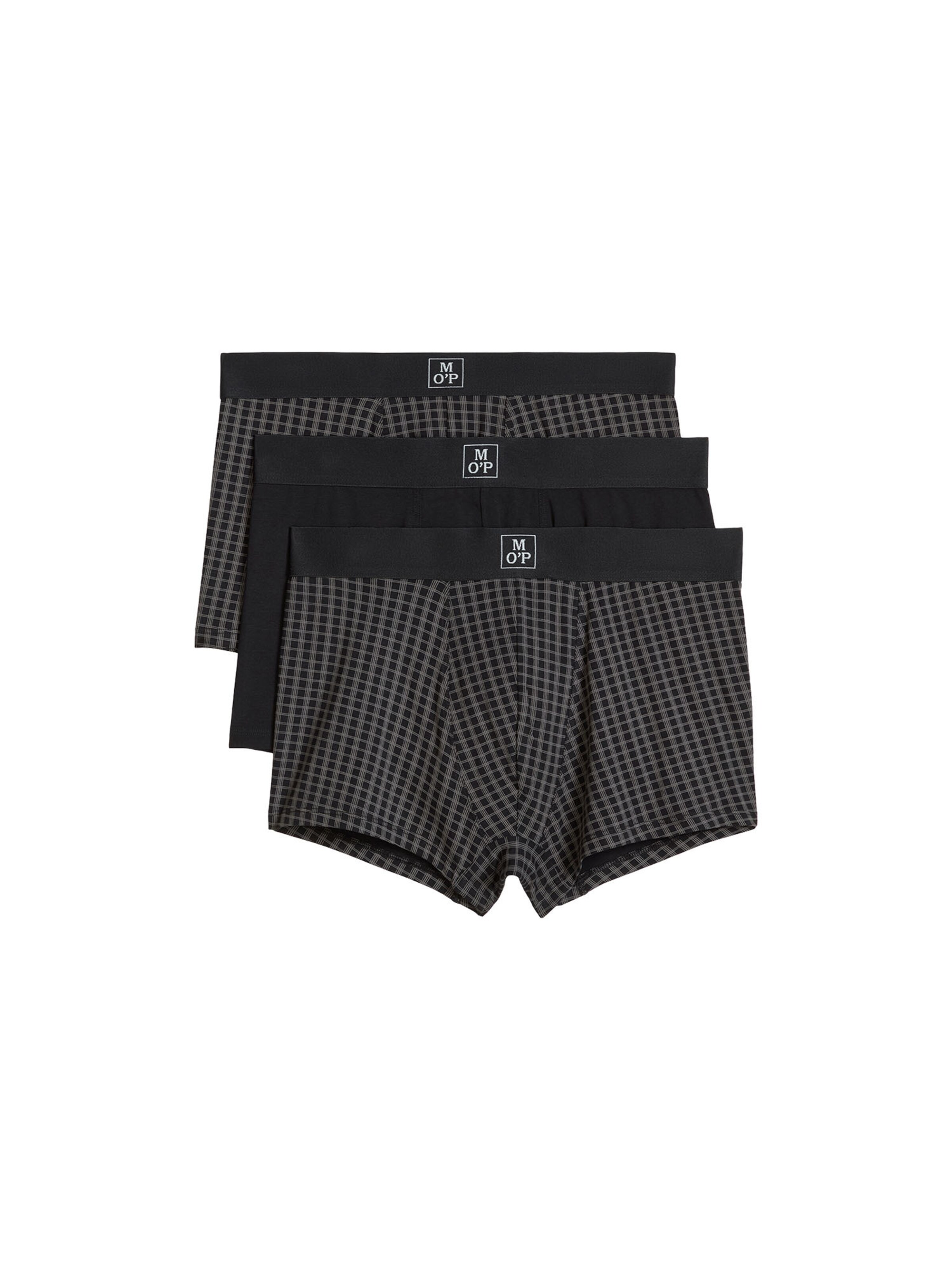 Marc O'Polo Boxer shorts ' Essentials ' in L in Anthracite / Black, Item view