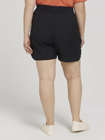 Tom Tailor Women + Loosefit Shorts in Schwarz