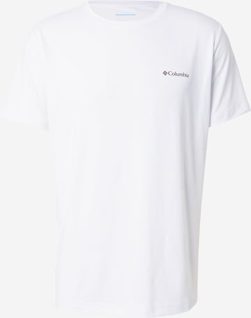 T-Shirt fonctionnel COLUMBIA en blanc : devant