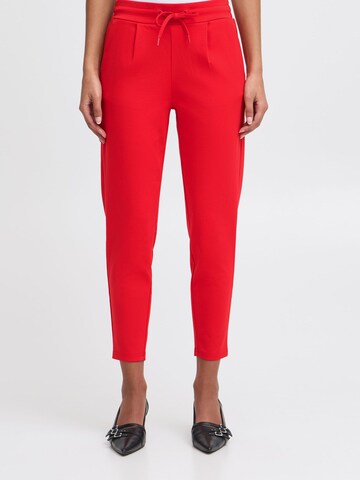 ICHI Slimfit Broek ' IHKate ' in Rood