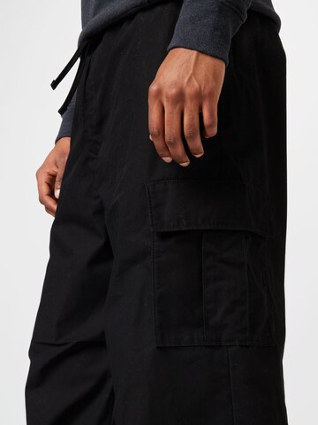 WEEKDAY Wide leg Cargo trousers in Black