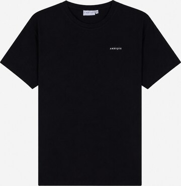 AMBIQUE Shirt 'JUSTIN' in Zwart: voorkant