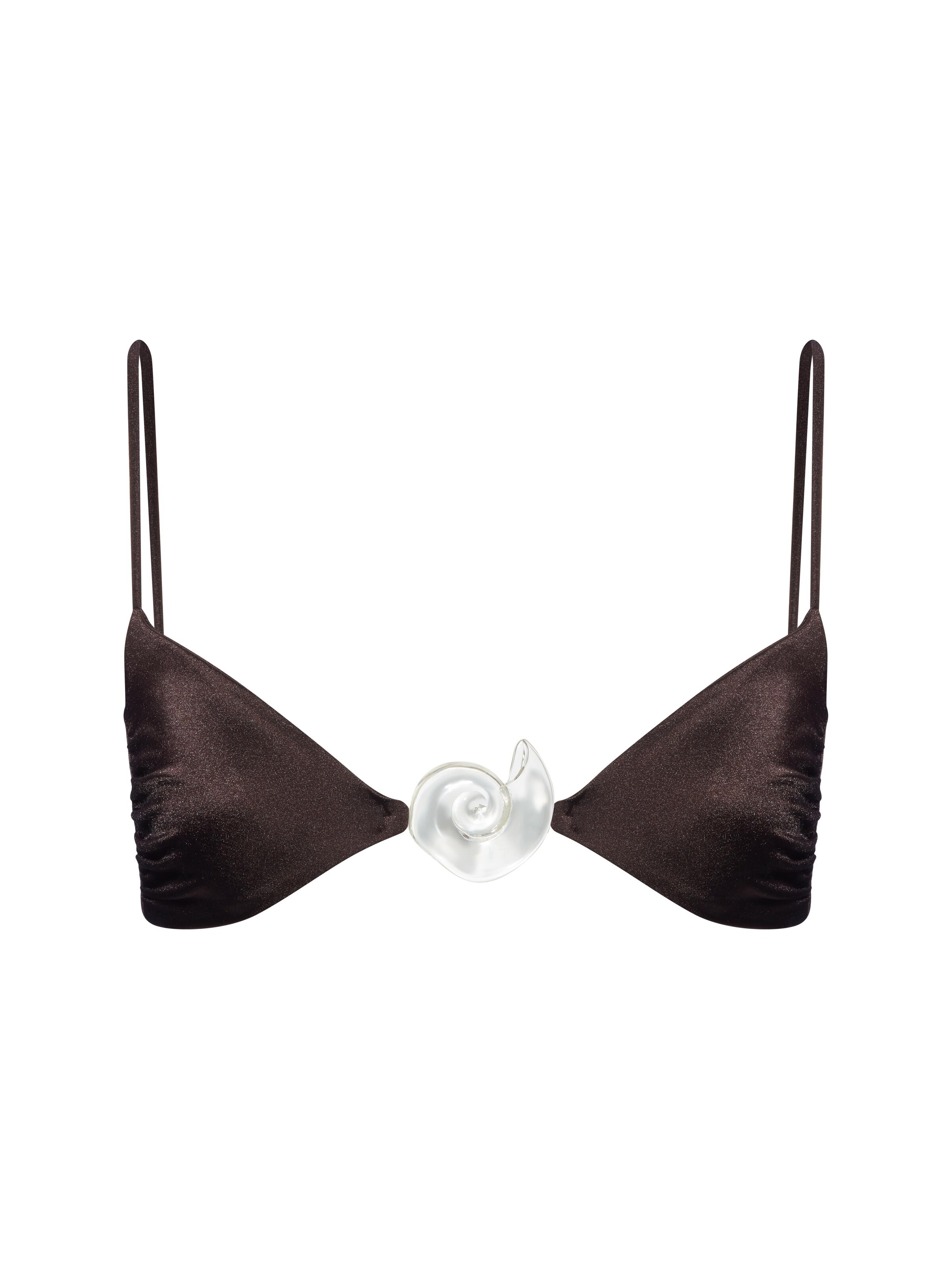 brūns SALT&WAVE Trijstūra formas Bikini augšdaļa 'Aphrodite Top': no priekšpuses