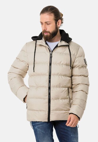 CIPO & BAXX Between-Season Jacket in Beige: front