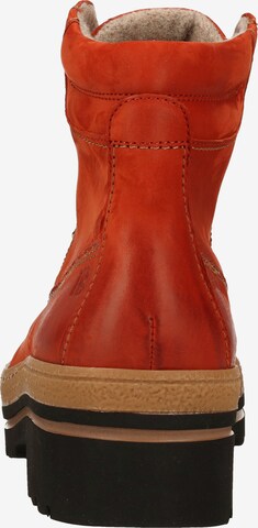 Paul Green Lace-Up Ankle Boots in Red