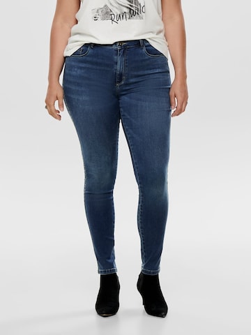 Skinny Jeans 'Augusta' de la ONLY Carmakoma pe albastru: față