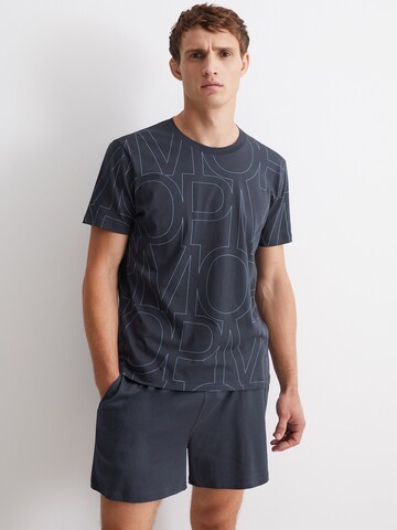 Marc O'Polo - Pijama largo ' Mix & Match Cotton ' en azul: frente