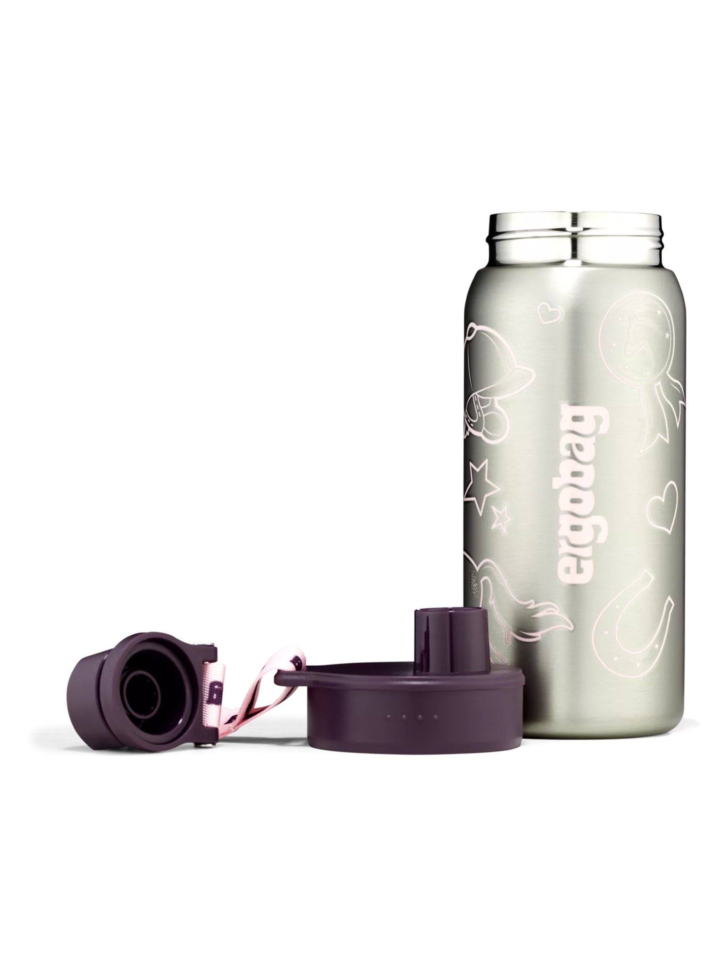 ergobag Drinking Bottle 'Trinkflasche Edelstahl Trinkflasche' in Purple