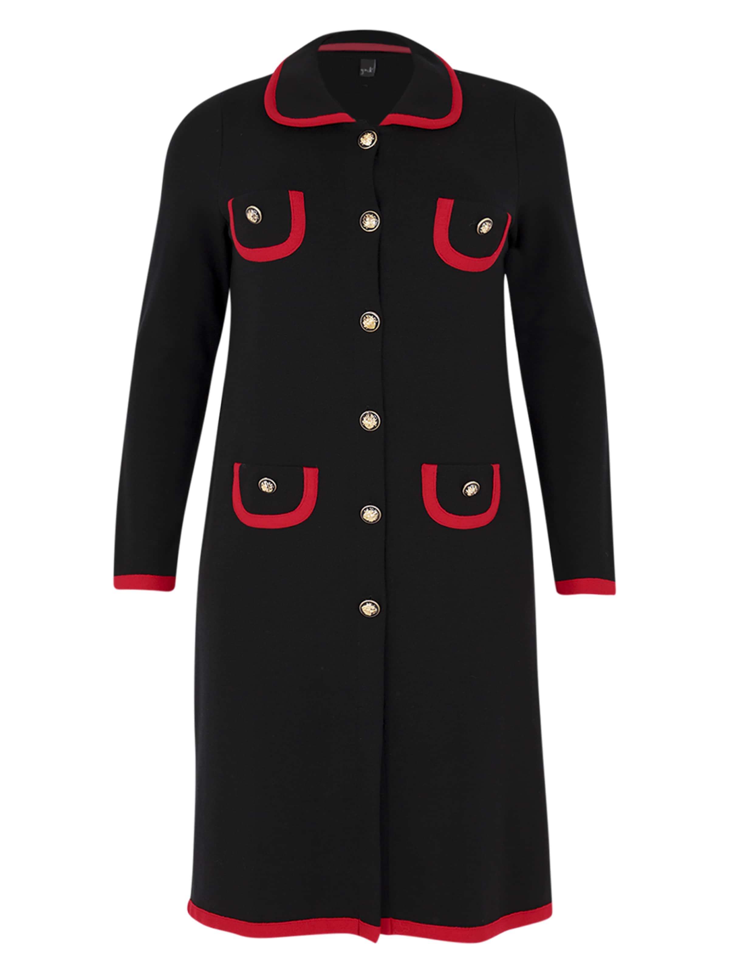 YOEK Tussenmantel in Zwart: voorkant