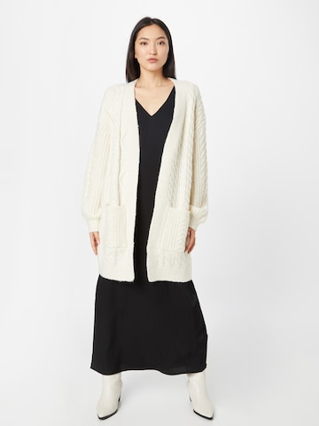 Esqualo Knit cardigan in White: front
