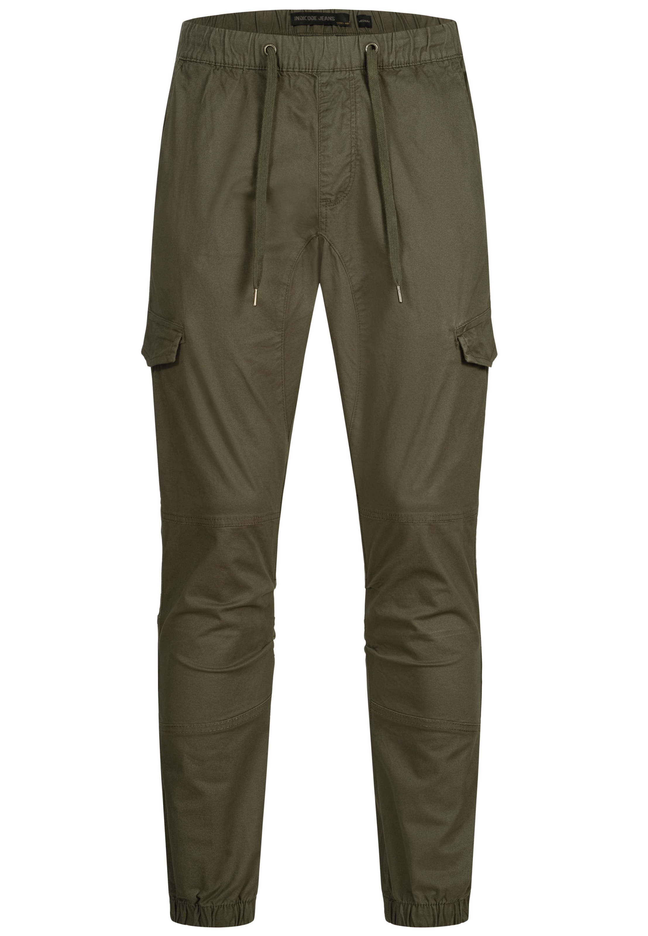 Pantalon cargo 'Pillus ' INDICODE JEANS en vert : devant