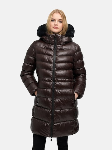 NAVAHOO Wintermantel 'Lumeia' in Bruin: voorkant