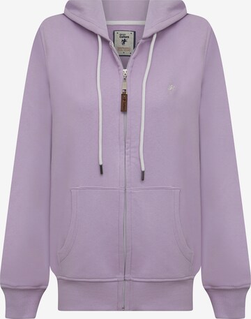 DENIM CULTURE Sweat jacket 'Arely' in Purple: front