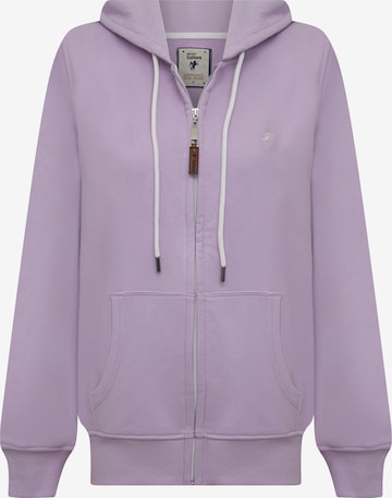 DENIM CULTURE Sweat jacket 'Arely' in Purple: front