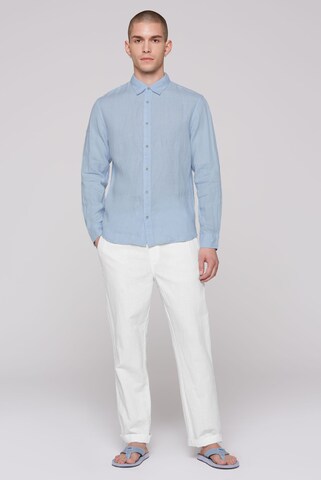 CMPD Slim fit Button Up Shirt in Blue