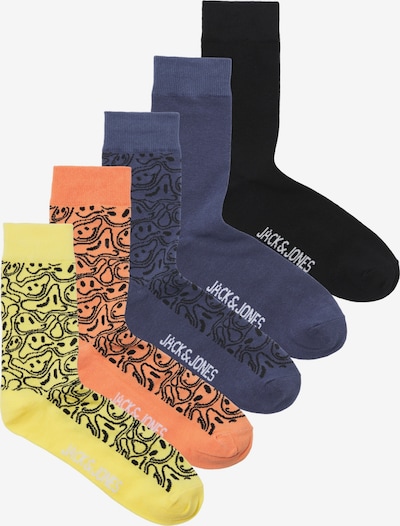 JACK & JONES Sokken 'SMILEY' in de kleur Opaal / Pasteelgeel / Koraal / Zwart, Productweergave