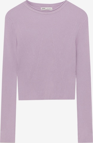 Pull&Bear Sweater in Purple: front