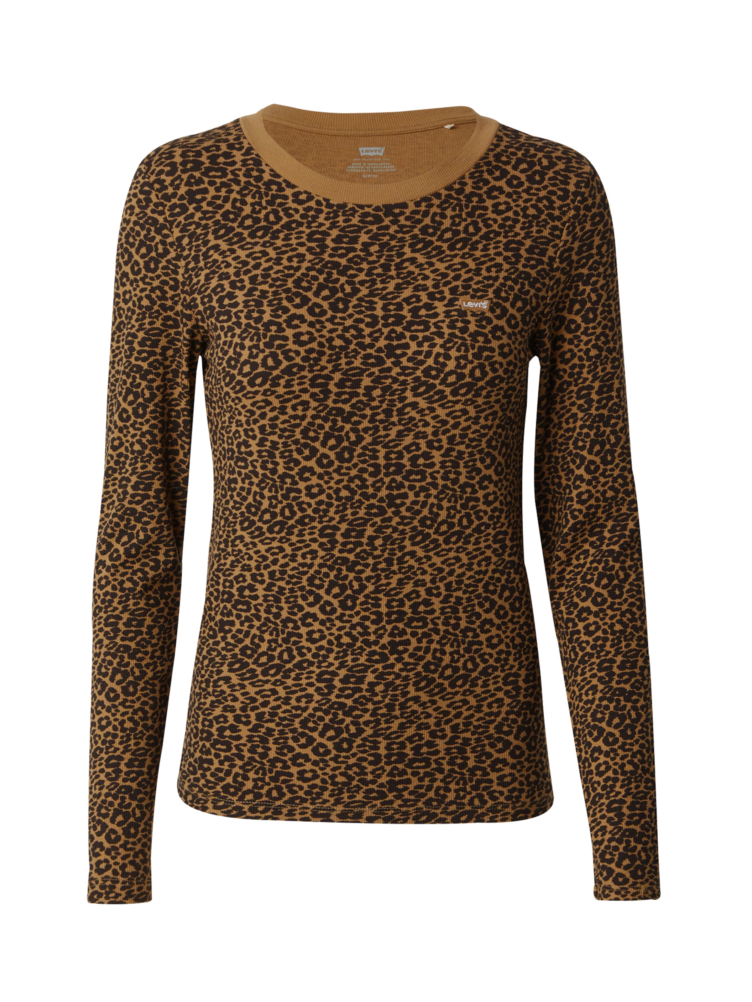 LEVI&#x27;S ®Majica &#x27;Essential Housemark Long Sleeve Tee&#x27; - smeđa boja: prednji dio