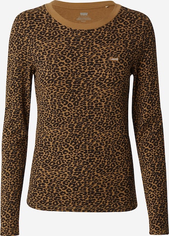 Maglietta 'Essential Housemark Long Sleeve Tee' di LEVI'S ® in marrone: frontale