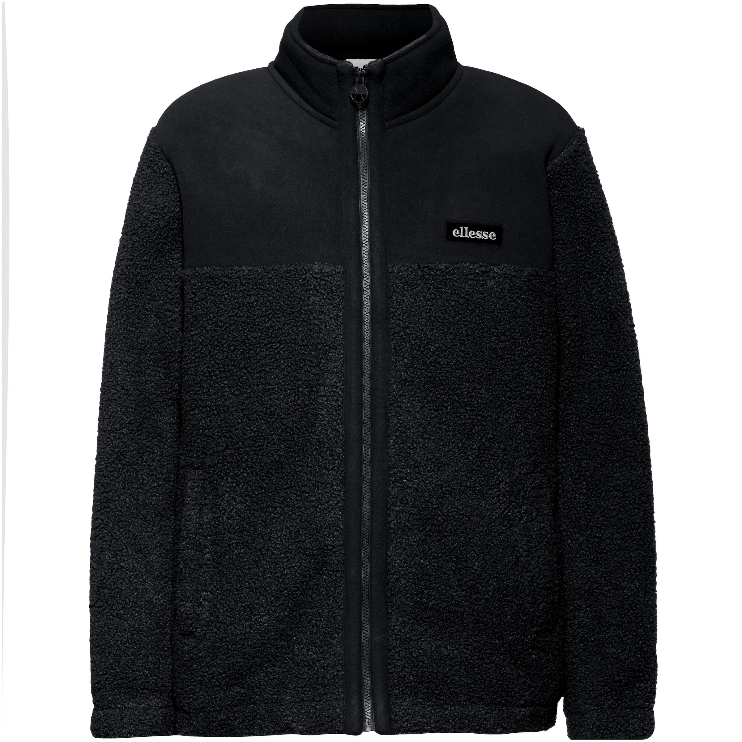 ELLESSE Fleece Jacket 'Furry' in Black: front