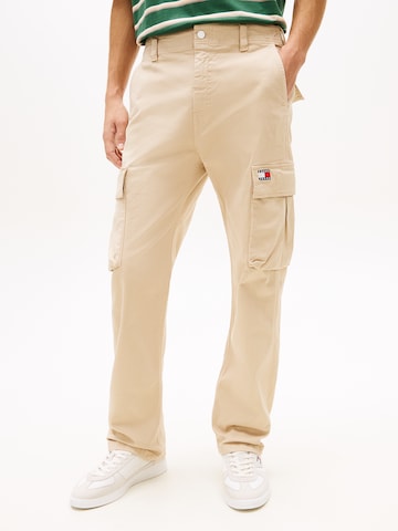 Tommy Jeans Regular Cargobyxa 'OTIS' i beige: framsida