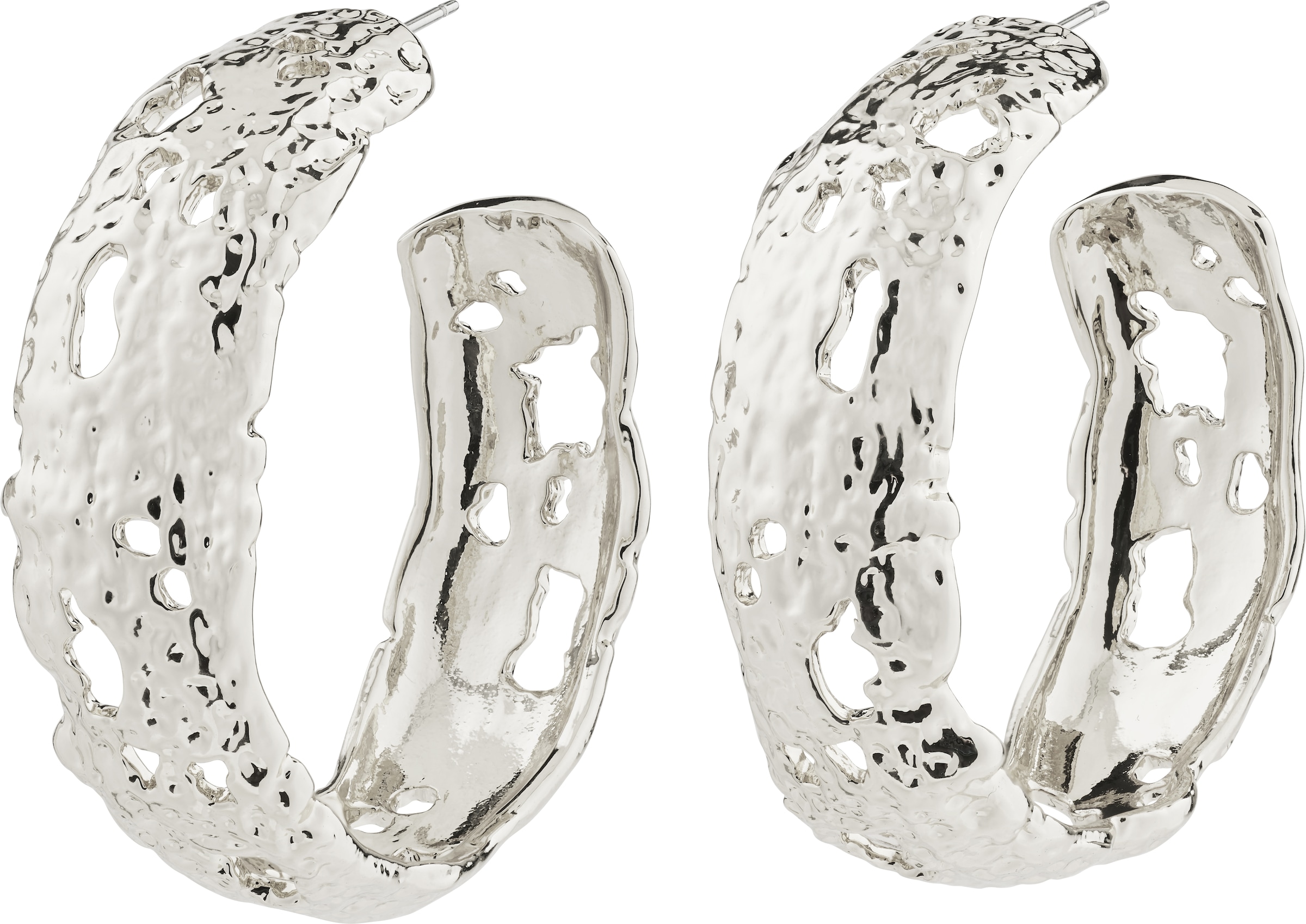 Pilgrim Náušnice 'Eleni' - Strieborná: predná strana