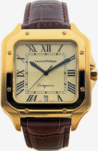 Laurent Philippe Analoguhr 'Conqueror The Golden Eye – Brun Du Palais' in Braun: Vorderseite