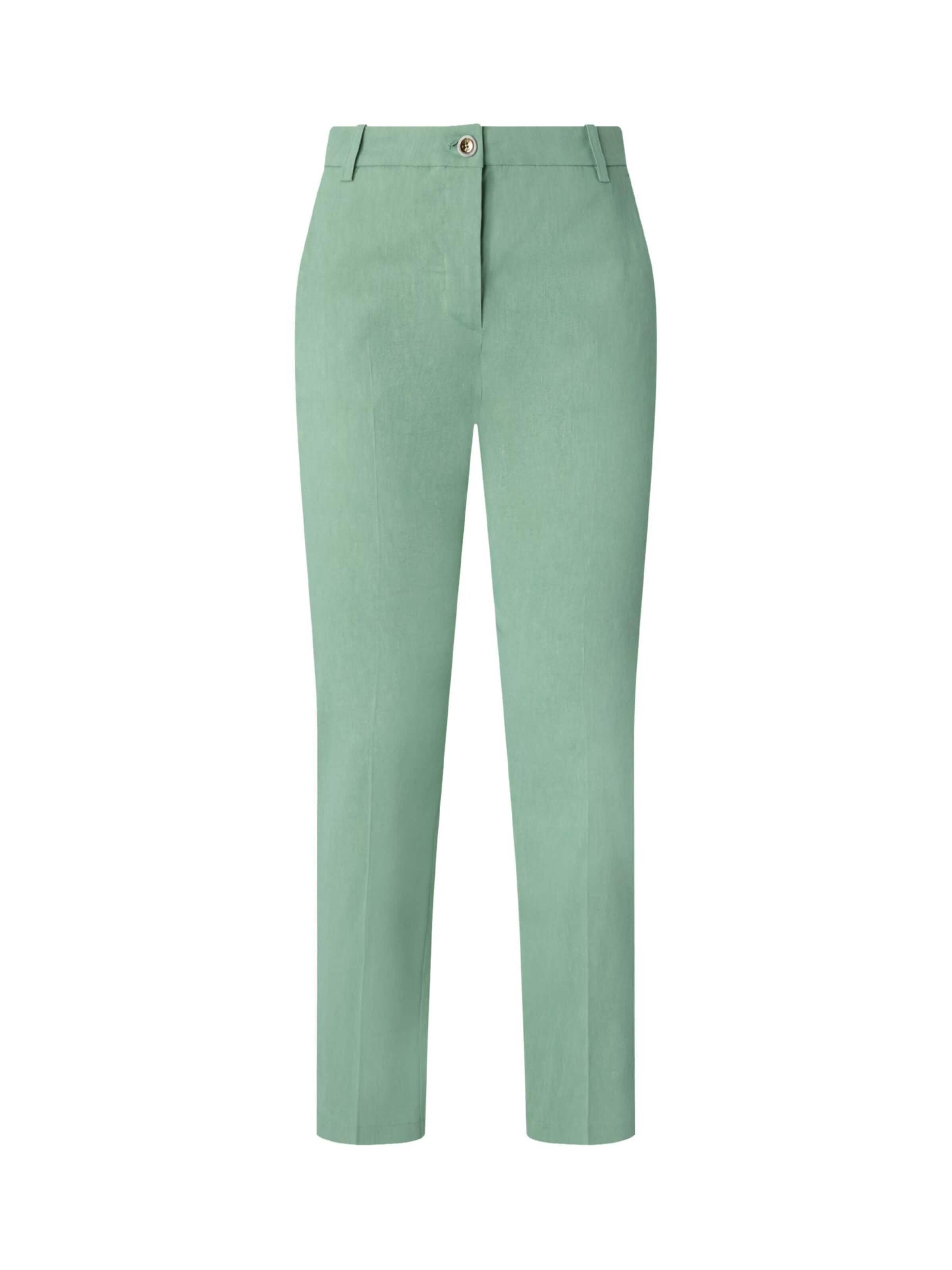 Pantaloni 'PINKO BELLO PANTALONE LINO STRETCH PANTALONE' di PINKO in verde: frontale