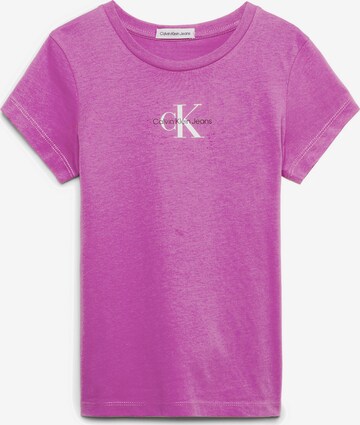 T-Shirt Calvin Klein Jeans en rose : devant