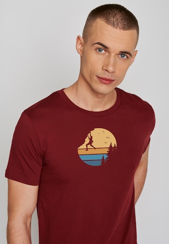 GREENBOMB Shirt 'Nature Cliffhanger' in Rood