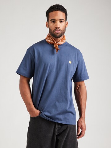Tricou 'Chase' de la Carhartt WIP pe albastru: față