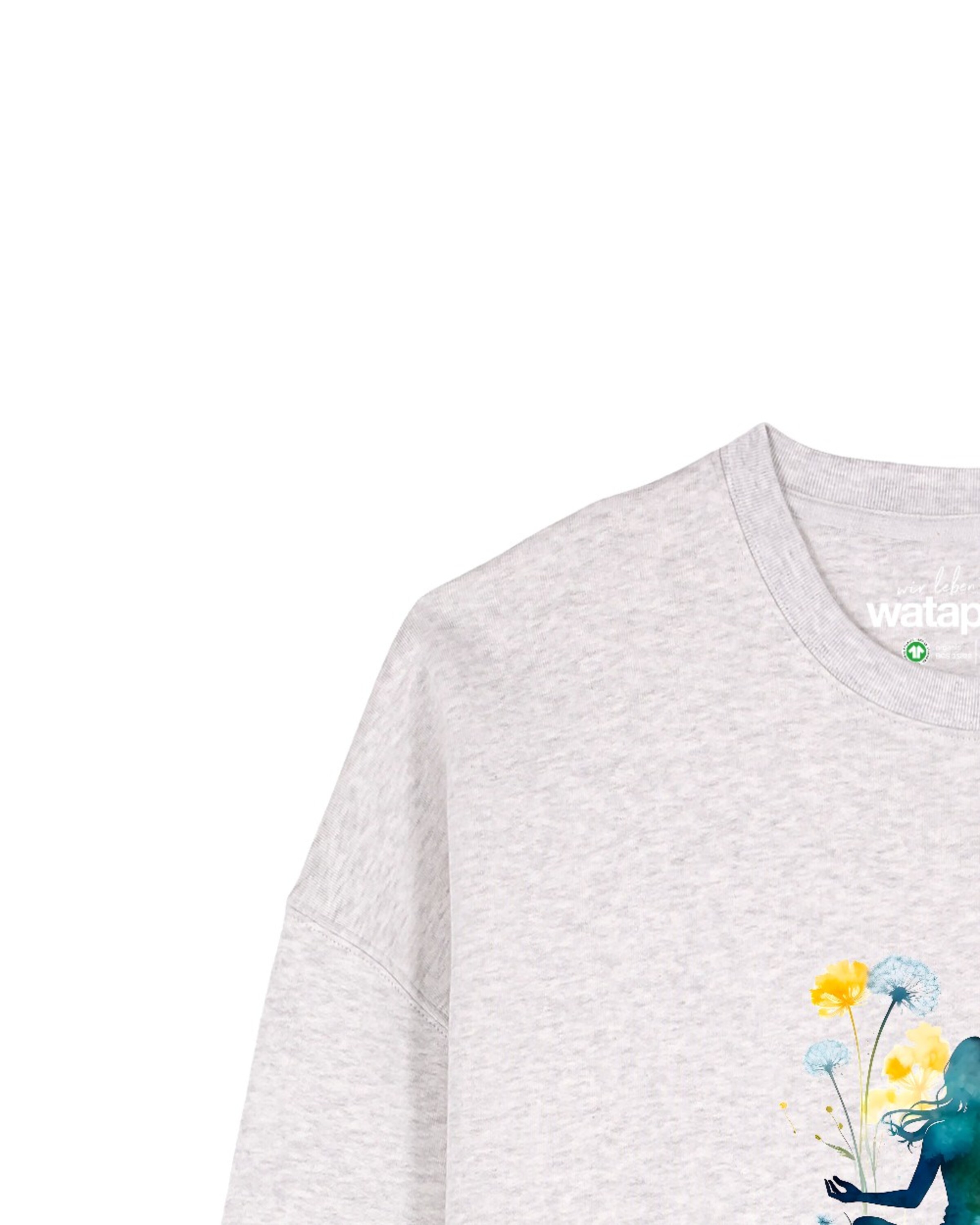 Watapparel Sweatshirt 'Yoga & Meditation' in Grijs