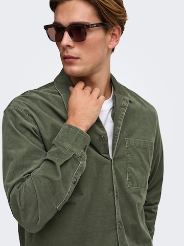 Regular fit Camicia 'ONSEwell' di Only & Sons in verde
