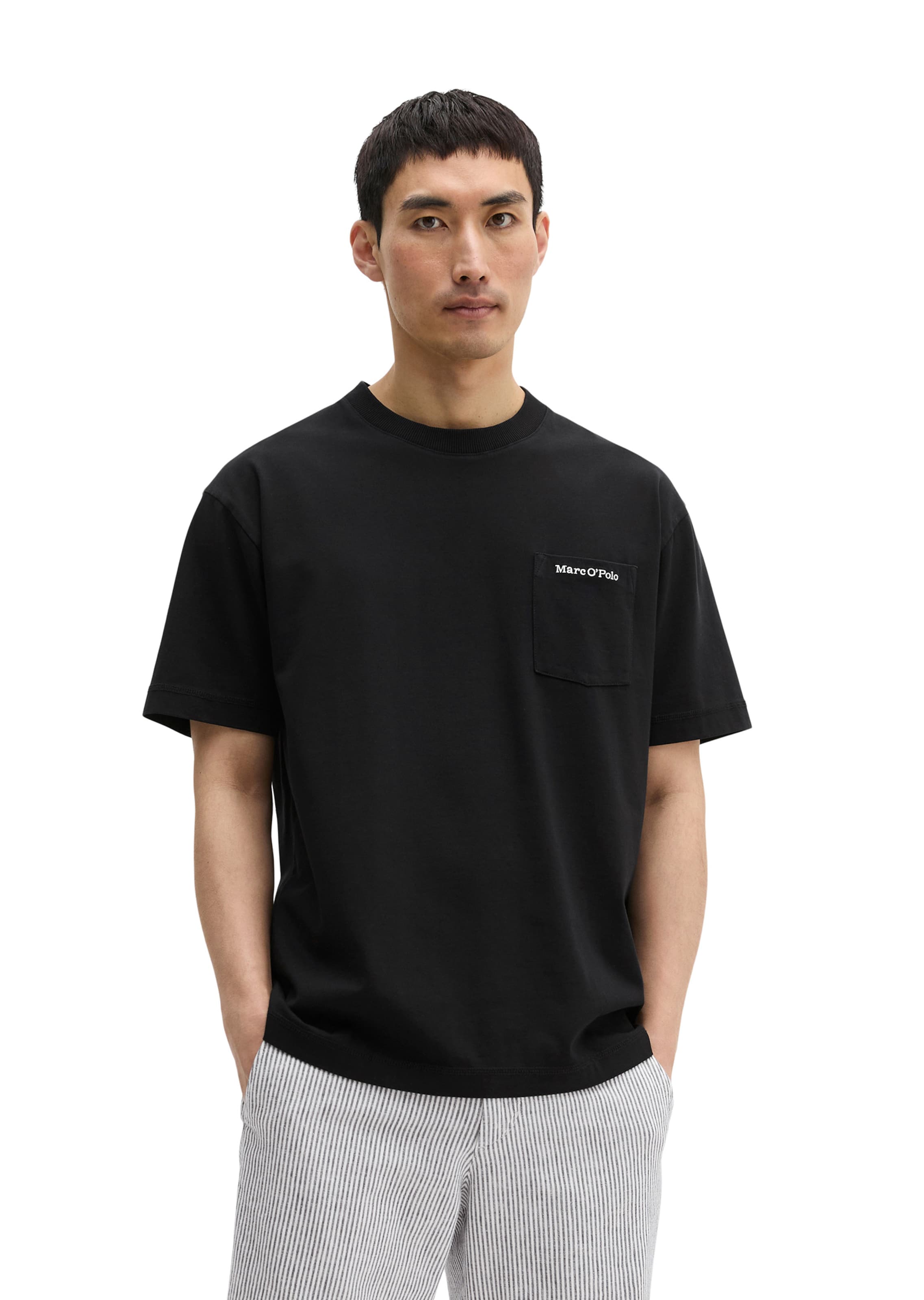 Marc O'Polo Shirt in Zwart: voorkant