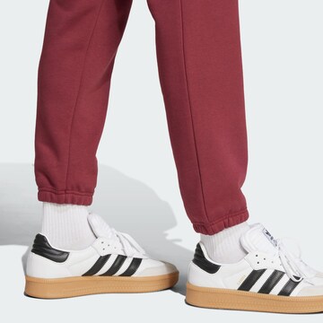 ADIDAS ORIGINALS Tapered Workout Pants ' Trefoil Essentials ' in Red