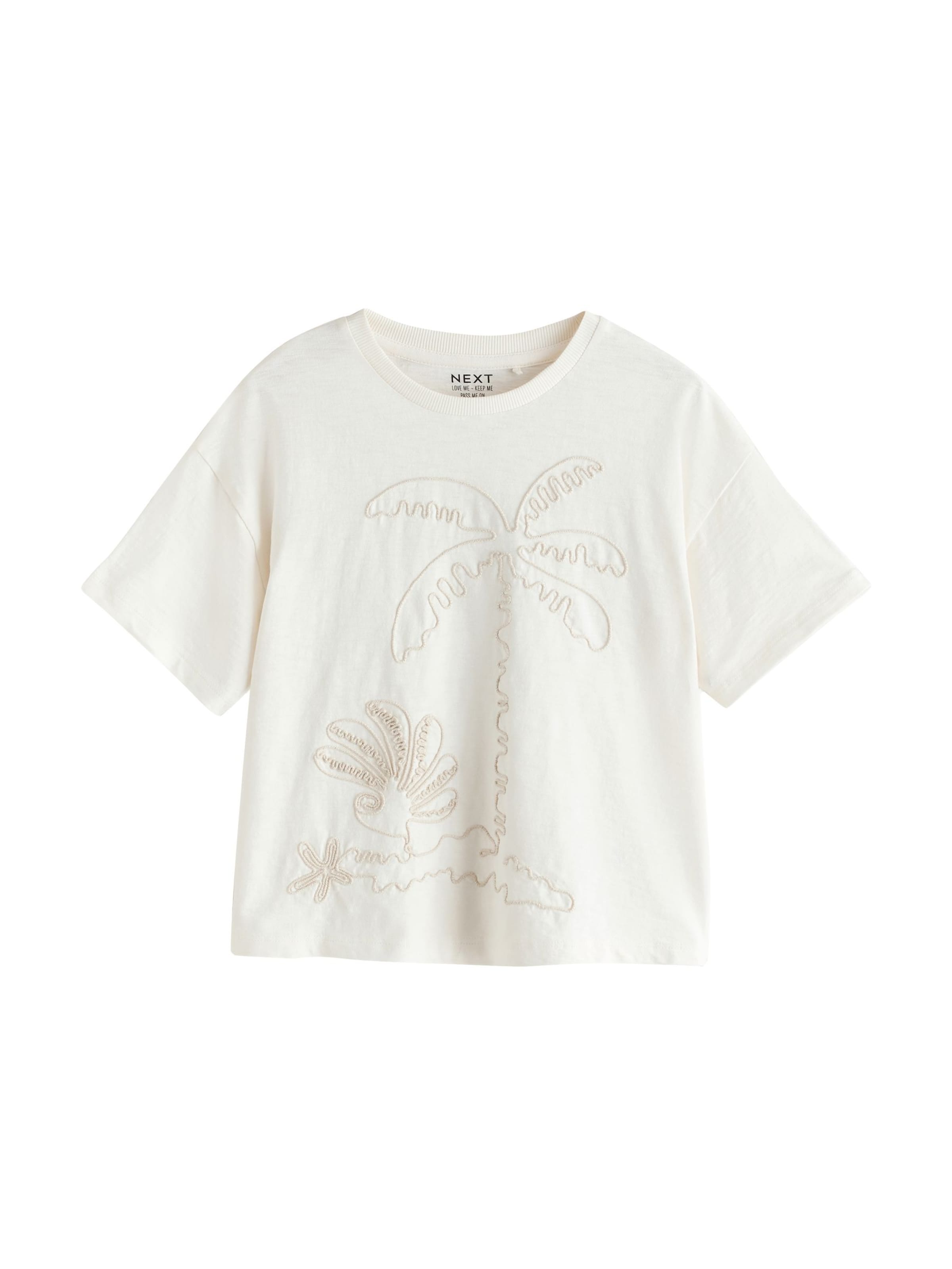 T-Shirt Next en beige : devant