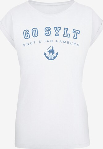 T-shirt 'Go Sylt' F4NT4STIC en blanc : devant